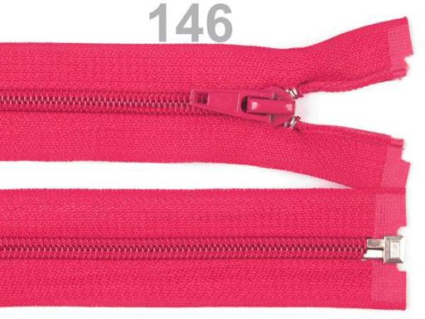 Reißverschluss spiralförmig 5 mm, 40 cm, teilbar, Magenta Pink